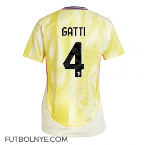 Camiseta Juventus Federico Gatti #4 Visitante Equipación para mujer 2024-25 manga corta